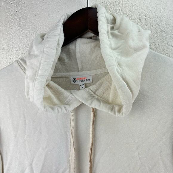 SUNDRY for Evereve Women Ivory Pullover Hoodie Sweatshirt Sz S - Picture 2 of 6